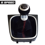 Volkswagen VW Golf 5 Golf 6 MK5 MK6 R32 GTI 2004-2009 Kasutusjuhend 5 6-k&auml;iguline seemisnahast k&auml;iguvahetusnupp T&auml;ielik kedra 5 Speed-Red red