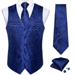 Dibangu Punane vest meestele Paisley vest Lips ja taskur&auml;tik pulmavesti komplekt pidulik &uuml;likond Vest meestele S denim sinine v&auml;rv