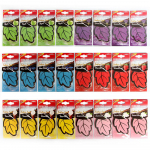 6/12/24PcsCar Air Freshener Natural scented tea paper Auto Hanging Vanilla perfume fragrance Leaf Shape car accessories 1PCS