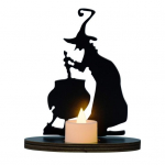 Halloweeni n&otilde;ia ornament hirmutav vana n&otilde;ia t&ouml;&ouml;laua puidust ornament Halloweeni peo k&uuml;&uuml;nlahoidja ornament Halloweeni kingitus must