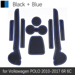 for VW Volkswagen POLO 6R 6C 2010~2017 MK5 Rubber Anti-slip Mat Door Groove Cup pad Coaster Car Accessories 2011 2012 2013
