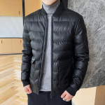 Meeste nahkmantel Talve sulejoped Pesapalliparkad Meeste mantel Mood vabaaja fliis Paks PU jakk Biker Soe nahk Mehed S