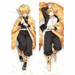 60x180 cm Anime Deemonit Slayer Agatsuma Zenitsu Kochou Shinobu Dakimakura &uuml;mbris Kahepoolne 3D Prinditud voodipesu kallistav keha padjakate 50x150cm Peach Skin
