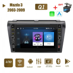 8-tolline mudelile Mazda 3 2003-2009 koos nupunupuga Android autoraadio multimeediumipleier Navigatsioon stereo GPS 2 Din Carplay 2+32GB 1+32GB