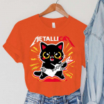 METALLICAT T-s&auml;rgid Naiste &Uuml;markaelusega T-s&auml;rgid Multifilmid Kitarr Naiste Riietus Loomad Kass Harajuku Topid Naiste Vintage T-s&auml;rgid M