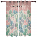 J&otilde;ulupuu lumehelbed aknakardinad elutuppa Luksuslikud magamistoa kardinad kohvik&ouml;&ouml;gi sisekujundus kardinad 135W x 60H(cm)