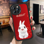 &Otilde;huke kevadfestivali gala maskott K&uuml;&uuml;likunahast tagakorpus PU-nahast telefoni&uuml;mbris OnePlus Nord N300 5G must