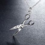 925 h&otilde;bedane Creative Scissor Ripats Kaelakee Naistele Moeehted