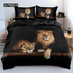 Black Lion tekikate voodilina padi kolmeosaline voodipesukomplekt 140x200cm 3pcs