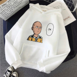 One Punch Unisex kapuutsiga dressipluusid naiste harajuku esteetiline vintage Pullover naiste Korea stiilis kampsun Unisex L