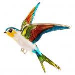 Naiste p&auml;&auml;sukeselinnu emailitud loomapross, rinnam&auml;rk, ehete aksessuaar