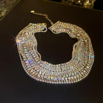 Mood v&auml;rviline kaelakee kaelakee naiste mitmekihiline kullav&auml;rvi kett Rhinestone kaelakee avaldused ehted kuld