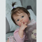 50/60 cm Pehme puutega 3D-v&auml;rvitud riidest keha Reborn Doll Armas s&otilde;rmega s&ouml;&ouml;v beebinuku m&auml;nguasjad v&auml;ikelapsele s&uuml;nnip&auml;evaks kingituste nukukollektsion&auml;&auml;ride kollektsiooni m&auml;nguasi 50cm