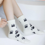 3 paari/partii Naiste sokid Talvised armsad Panda korallifliisist fuzzy sokid Naiste paksendatud sokid t&uuml;drukule one size