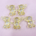 10tk 33,3*31,6mm DIY ehete tootmiseks Akr&uuml;&uuml;l L&auml;bipaistev Ripats Lainetav Karu K&auml;sitsi valmistatud materjal Mood roheline