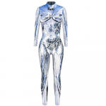 Punk Gothic Jumpsuit Catsuit Sexy Women Cosplay Kost&uuml;&uuml;mid Halloween Bodysuit L