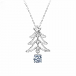 D v&auml;rvi 0,5 ct Moissanite Diamond S925 Sterling Silver Kaelakee J&otilde;ulupuu ripats Kaelakee Naistele Moepeo ehted valge