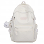 &Uuml;hev&auml;rviline koolikott Naistele keskkooli&otilde;pilase seljakott, suure mahutavusega seljakott valge