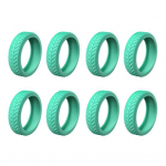 8 tk silikoonist rattakaitsed Paindlikud kulumiskindlad kriimustuskindlad m&uuml;ra v&auml;hendavad kohvri rattakatted ratta varrukad roheline