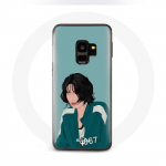 &Uuml;mbris Samsung Galaxy S9 Squid Game Kang Sae Byeok Fanart Face Drawing jaoks