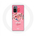 Coque pour Xiaomi Redmi Note 10 Pro TWICE Logo Rouge Affiche What Is Love
