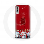 &Uuml;mbris Samsung Galaxy A70 BTS Bangtan Boysi punase taustaga j&otilde;ulukingituseks 2023