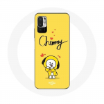 Coque pour Xiaomi Redmi Note 10 5G BTS Bangtan Gar&ccedil;ons BT21 Chimmy Jimin Fond Jaune