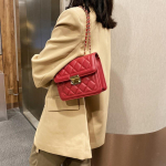 Naiste kott &Otilde;lakott Crossbody kott V&auml;ike kandiline kott One Size punane