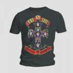Guns N Roses Apetite Destruction Black Tee Rock Slash Unisex T-s&auml;rk S