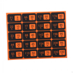 Weight Stickers Stack Labels Self Sticky Black Background Tags 11lbs to 220lbs for