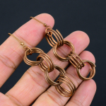 Natural Copper Handmade Wire Wrap Christmas Gift Jewelry Earring 2.95 v9h16