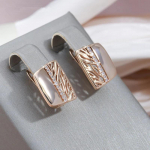 L&auml;ikivad kuldsed ruudukujulised k&otilde;rvar&otilde;ngad naistele tsirkoon Trendikas luksuslikud peened ehted vintage rippk&otilde;rvar&otilde;ngad kuld