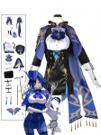Clorinde Cosplay Impact Kost&uuml;&uuml;m Kleit Parukas M&uuml;ts Fontaine &uuml;htne Mantel K&otilde;rvar&otilde;ngad Halloweeni Kost&uuml;&uuml;m Naistele Cosplay Outfit L-(Costume+Wig)