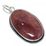 Natural Strawberry Quartz Gemstone 925 Sterling Silver Pendant 2.64 r9k22