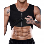 Meeste saunapaagis kuuma neopreenist higist v&ouml;&ouml;koha treeningvest kaalulangetamiseks Body Shaper Slim Corset Fitness Shapewear Treenings&auml;rgid Salendav Aluspesu 4XL must