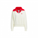 Adidas Originals x Feifei Ruan koost&ouml;&ouml; Crewneck Top logode &uuml;hendamise ja l&otilde;dva l&otilde;ikega naiste dressipluus Elevandiluu JE1606 S