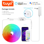 12 V RGB neoon LED-ribavalgustite komplekt nutikas WIFI-juhtimise neoonm&auml;rgivalguslampide lint Alexa Google Home'i jaoks 1M-EU