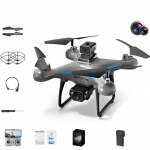 KY102 droon HD ESC kahe kaameraga aerofotograafia 360 takistuste v&auml;ltimise optiline voog nelja teljega RC lennuki lastele m&auml;nguasjad kingitus 3 battery