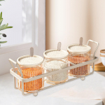 V&uuml;rtspurk ja -restikomplekt Maitseainepotid, &otilde;hukindlad maitseainekarbid, k&ouml;&ouml;gikanistrid piprakohvribaari jaoks 3 bowl