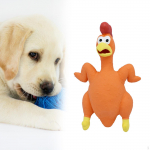 Koera n&auml;rimism&auml;nguasi karjuv kana Naljakad tagaaiam&auml;ngud Rand, vastupidav interaktiivne 12x21cm kollane