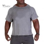 Suvine meeste j&otilde;usaali T-s&auml;rk &uuml;mara kaelusega l&uuml;hikeste varrukatega &uuml;hev&auml;rviline &uuml;le pea t&otilde;mmatav keskmise pikkusega higi imav patchwork spordi jooksupluus 2XL hall