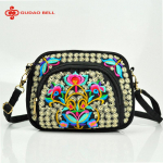 Reisitelefoni rahakott Riiklik l&otilde;uendist &otilde;lg V&auml;ike vintage Boho etnilise tikandiga kott naistele Lilleline reisikott must