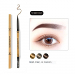 Small gold bar Eyebrow pencil Double head triangle machete Eyebrow pencil natural three-dimensional waterproof anti-sweat non-smudging lasting makeup