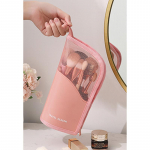 1 TK statiivi kosmeetikakott naistele, l&auml;bipaistev t&otilde;mblukuga meigikott, naiste meigipintslihoidja, tualett-tarvete kott roosa