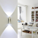 LED seinavalgusti v&auml;listingimustes veekindel IP65 &uuml;les ja alla seinavalgusti Akr&uuml;&uuml;l aiavalgustid 2W koridori trepivalgustid valge