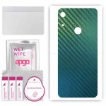 apgo Protective Skin Sticker for the back compatible with Honor 8A Prime, Wrap Film, Foil, Vinyl - Pattern Carbon Chameleon CAKA1