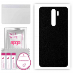 apgo Protective Skin Sticker for the back compatible with Xiaomi Redmi Note 8 Pro, Wrap Film, Foil, Vinyl - Pattern Matte Black
