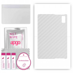 apgo Protective Skin Sticker for the back compatible with HTC A100, Wrap Film, Foil, Vinyl - Pattern Transparent Carbon