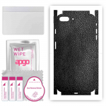apgo Protective Skin Sticker for the back+sides compatible with Apple iPhone 7 Plus, Full Wrap Film, Foil, Vinyl - Pattern Black Leather