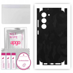 apgo Protective Skin Sticker for the back+sides compatible with Samsung Galaxy S23+ Plus, Full Wrap Film, Foil, Vinyl - Pattern Black Camo